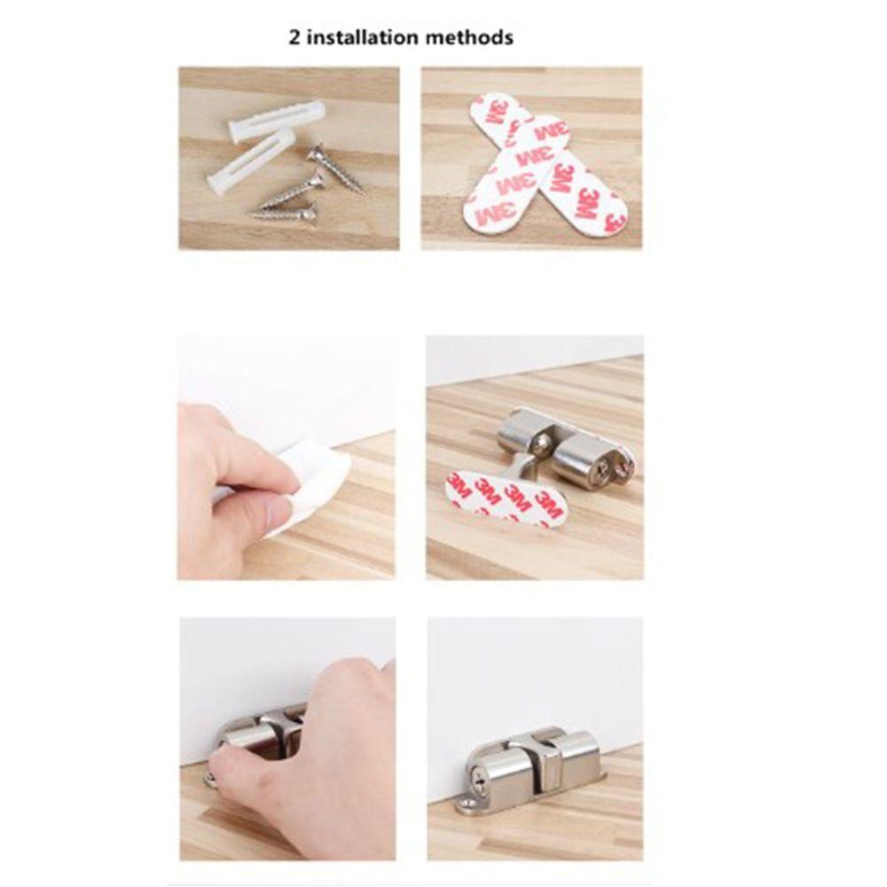 Invisible Door Touch Buckle Punch-free Door Stopper Practical Door  Suction  Cabinet
