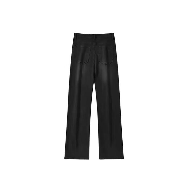 Homlean Men's Vintage Washed Straight-Leg Flare Jeans