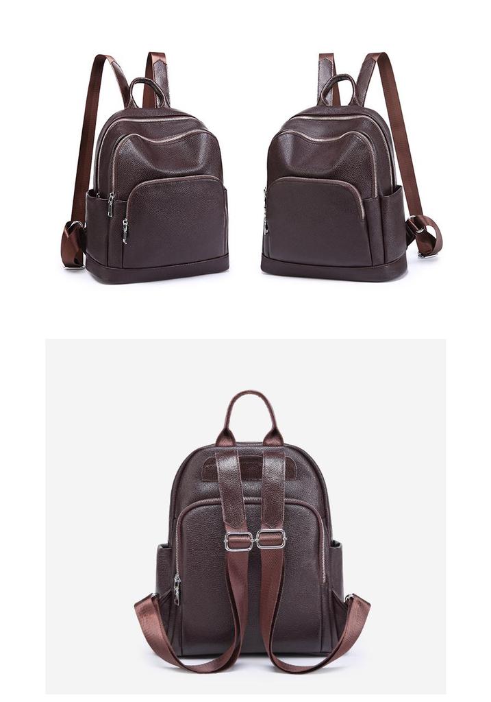 2022 Retro Weiches Leder Doppelschultertasche: Trendiger, Vielseitiger, Diebstahlsicherer Rucksack für Männer und Frauen