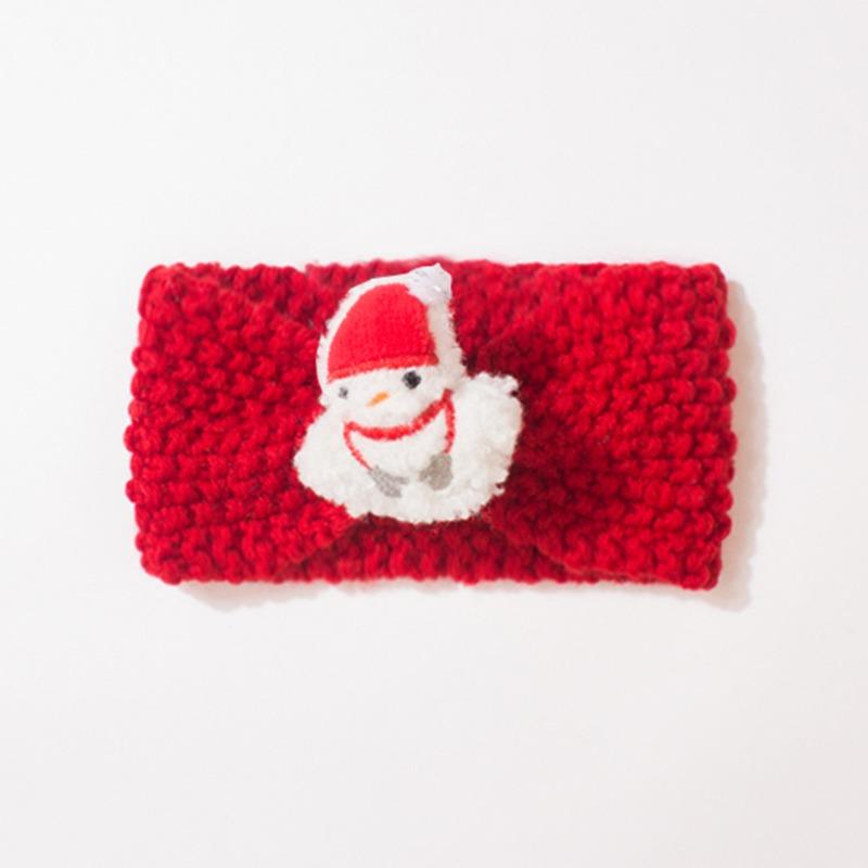 Christmas Children's Headband New Knitted Baby Wool Headband Cute Solid Color Baby Headgear Autumn and Winter