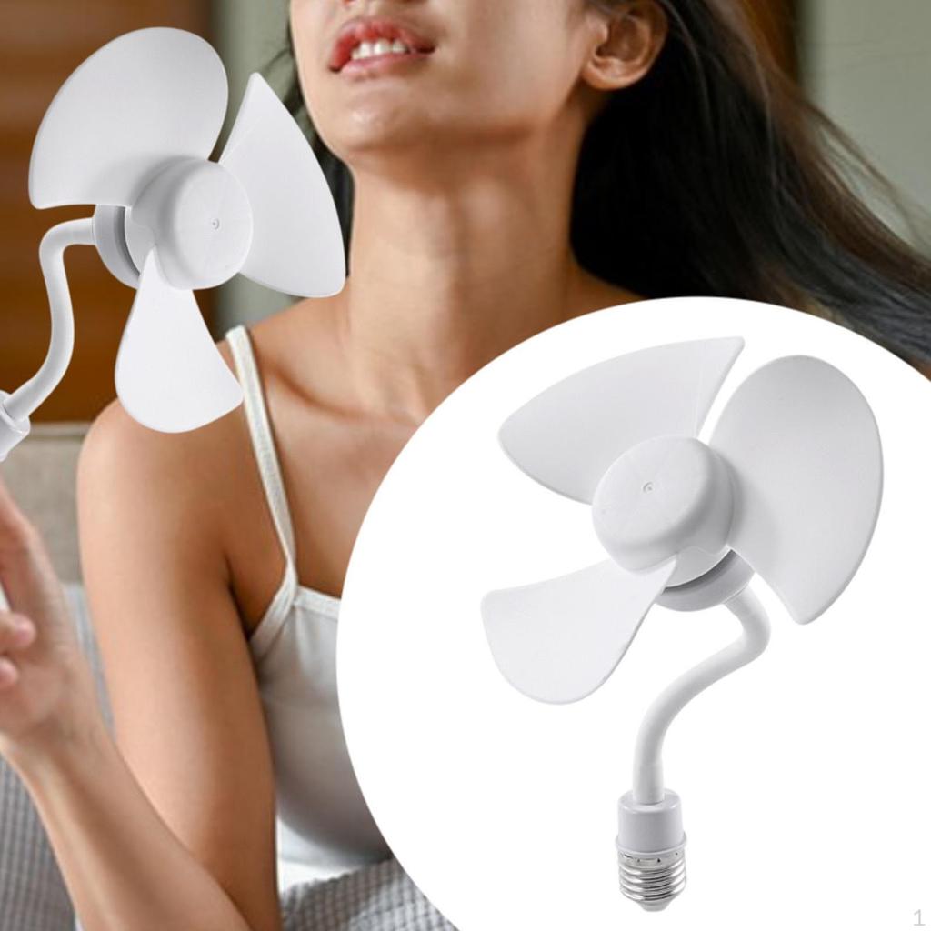E27 Base Ceiling Fan Socket High Performance 3 Blade Powerful Wind Easy To Install for Bedroom