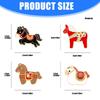4Pcs Fashion Horse Year Brooch Unique Decoration Compact Design Safety Badge Pin For Coats Bags Hats Scarves