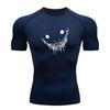 Men's Quick Dry Compression Workout T-Shirt, Scary Grin Drip