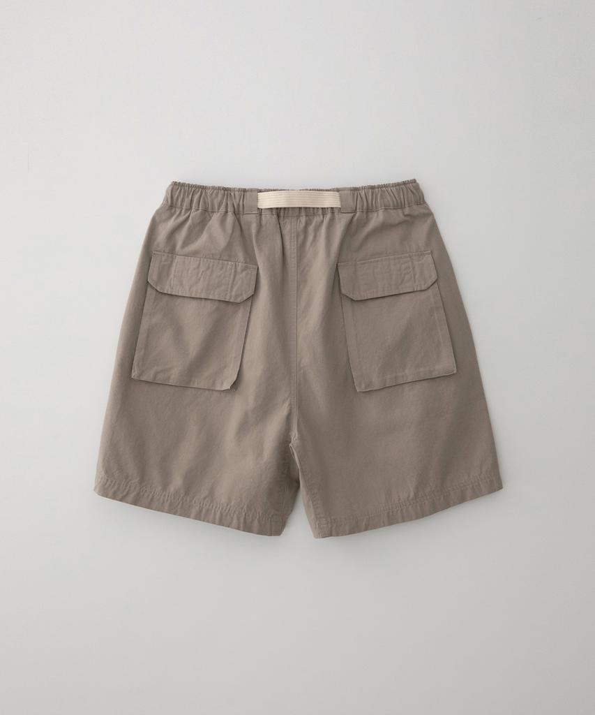 PUBLICFIGURE Cotton Herringbone Half Pants_Beige