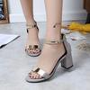 Summer Sandals Gladiator Women High Heels Sandals  Shoes Glitter Ladies Sandals