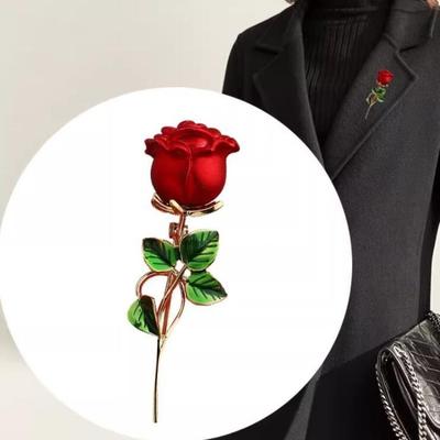 Elegant Design Enamel Flower Pins Romantic Style Flower Lapel Pin  Women's Clothing Accessories