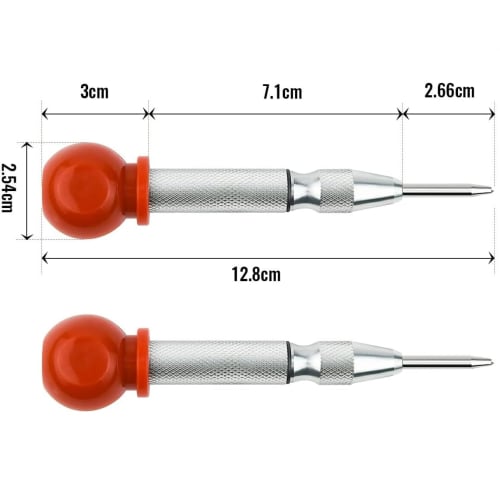 KAGAWA Automatic Center Punch with Grip (Red)