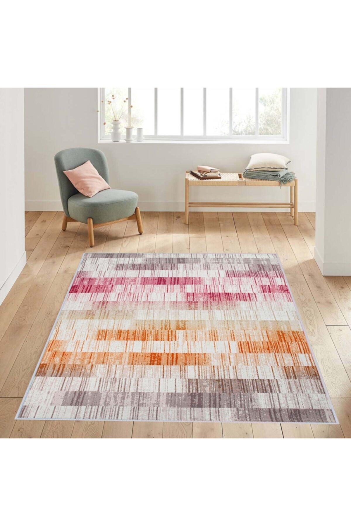 

Rovigo Home Моющийся ковер с принтом RVG1431 50x80 розовый