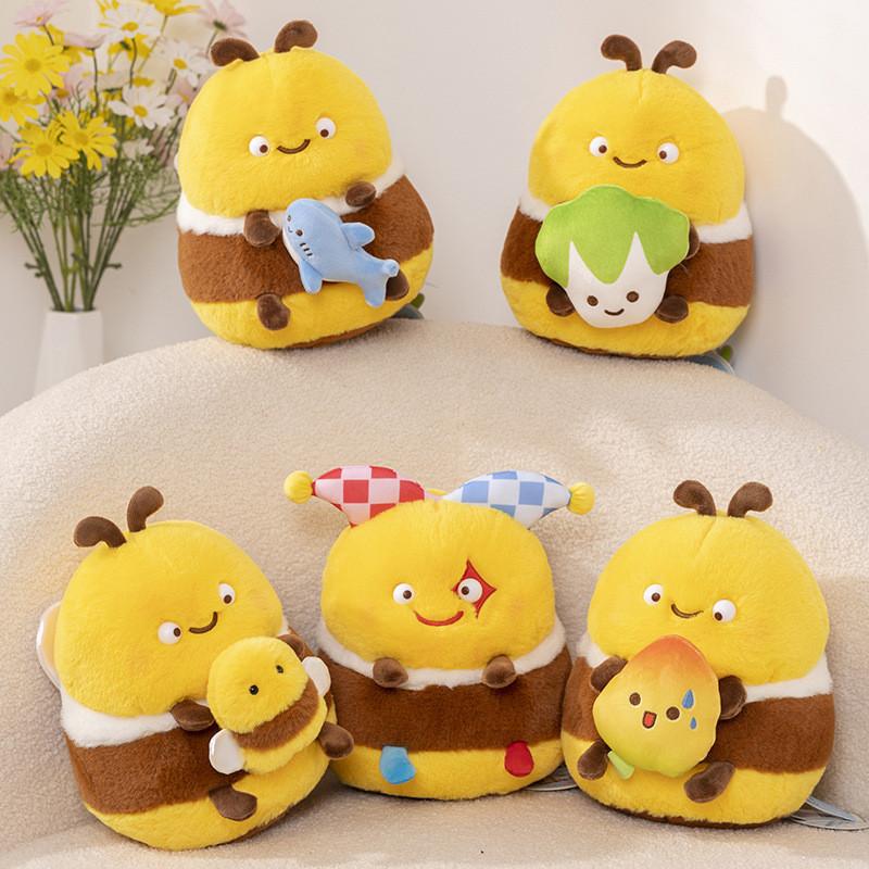 Creative Cute Plush Bee Doll Soft Stuffed Animal Toy Adorable Gift For Kids 25cm 35cm And