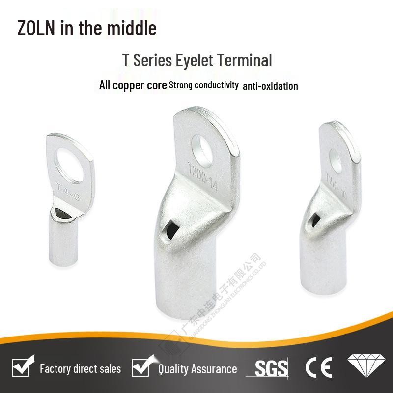 Zhonglian T Series Copper Lug Terminal: Energy-Efficient Cold Crimp Wire Connector