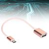 2Pcs TypeC Patch Cord USB Box USB Flash Disk Card Reader Transfer OTG Adapter Cablepink