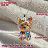 1 pieza Colgante de Perro Yorkshire Acrílico Plano 2D, Collar en Y de Moda Cadena para Suéter para Mujeres - Regalo de Cumpleaños Festivo