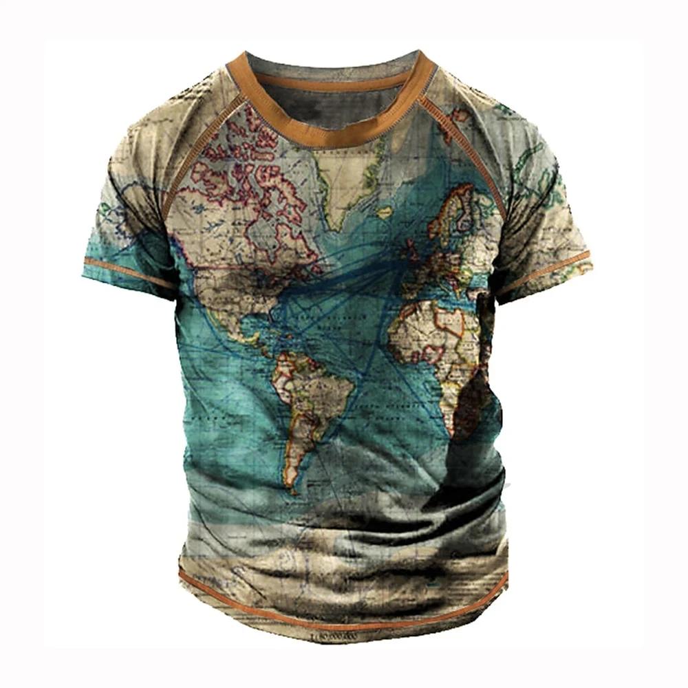 Retro Design Motorcycle Poster 3D Printed Men's T-shirt Summer New Oversized Quick Drying Sports T-Shirts