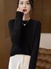 Stylish Women's Half-High Neck Hollow Out Wool Sweater - Long Sleeve Autumn/Winter 2024 Knitwear