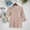 Women's Minimalist Turtleneck Pullover Sweater Warm Knitted Solid Color Basic Tops for Autumn Winter