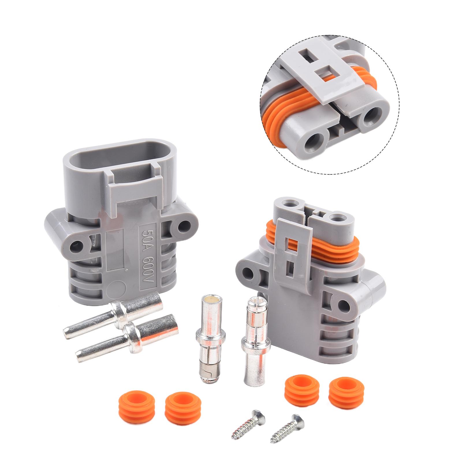 

Male Female Connector 50A 600V Straight Type for Electric Vehicle Battery High Current Cable Connector with Waterproof Design China Mainland