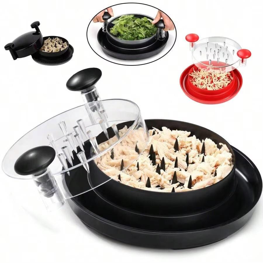 Meiteai-Home Black Chicken Shredder Tool Meat Breast Shredding Separation Mincing Grinder Machine With Lid For Shredding Chicken Pork Beef