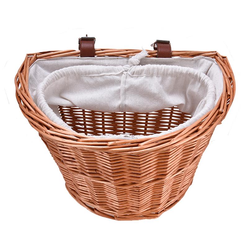 

Front Handlebar Wicker Bicycle Basket Bicycles Wicker Woven Toto Basket Large Capacity Bike Basket For Adult And Kids Waterproof China Mainland