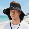 Long-lasting Rechargeable Fan Hat Portable Wide Brim Fan Hat Fishing Sun Shading Cap  Travel