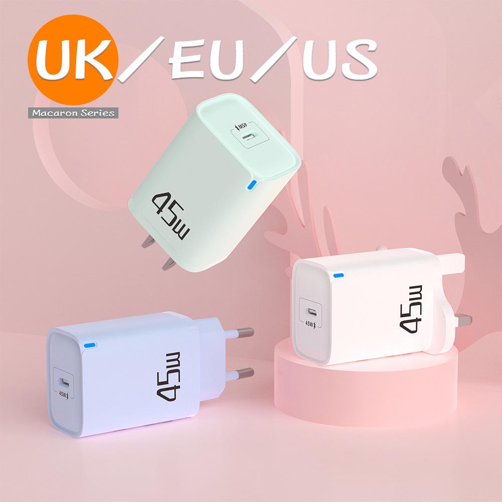 High-Power Multi-Port Universal PD Charger with US/EU Plug