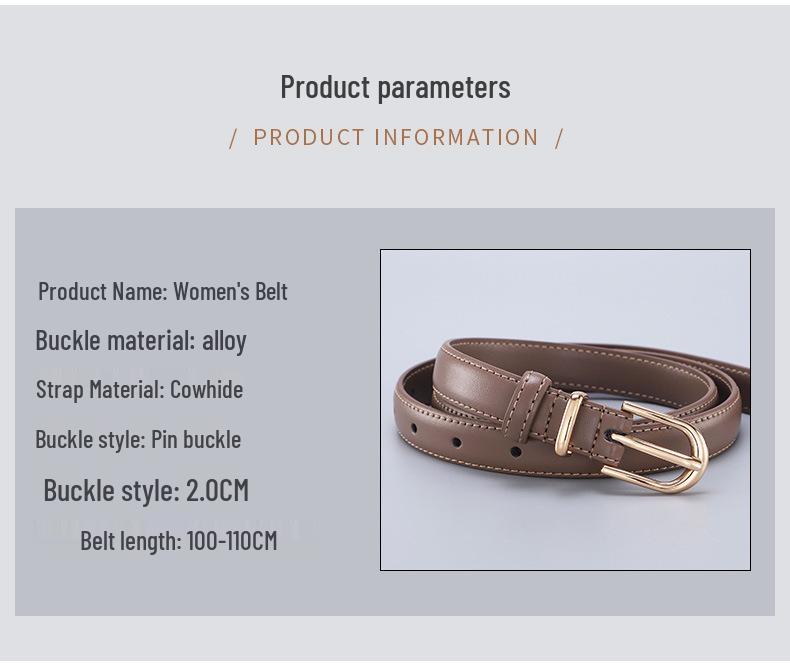 Women's Versatile High-End Fashion Waist Belt - Simple, Casual Style for Jeans