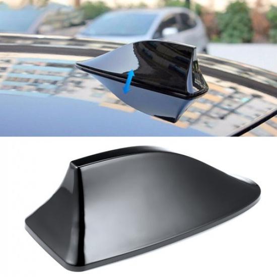 GlossyBlack Shark Fin Antenna Cover Car Trim Signal Radio AM/FM Aerial Universal