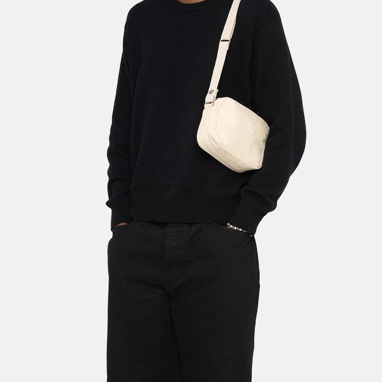 New Stussy Cotton Shoulder Bag Crossbody Bag Regular Unisex Ecru 134255-NATL