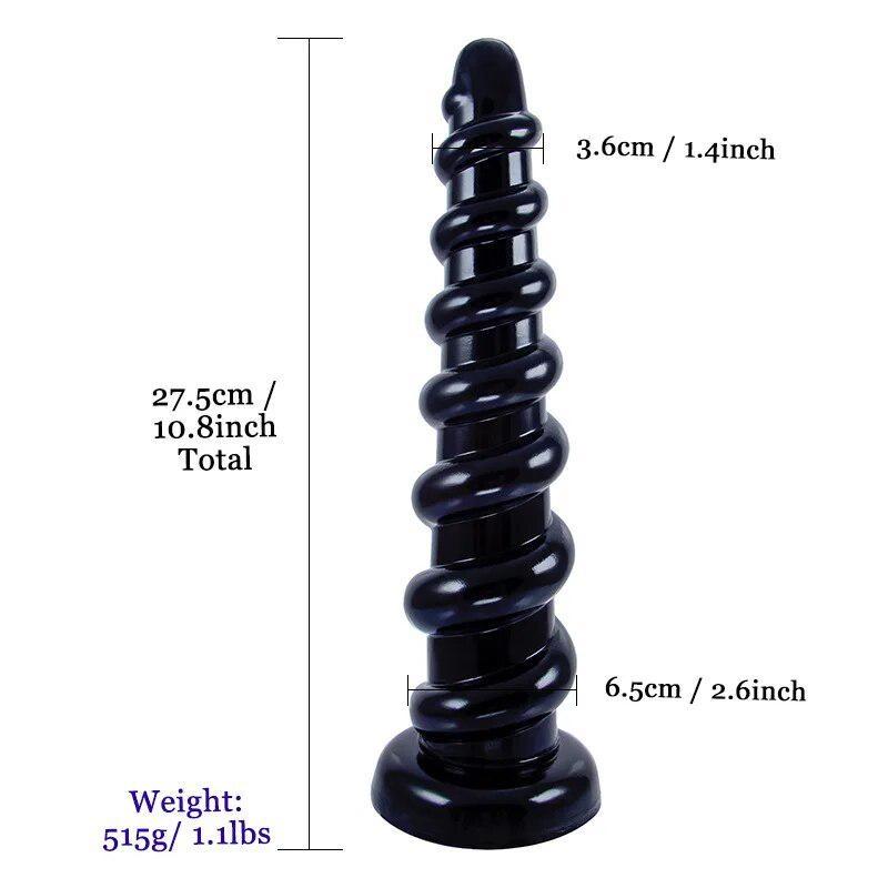 Spiral Special-shaped Anal Plug Adult Masturbator Anal Expander Male Prostate Massage Stick Big Dildo PVC Sex Toy
