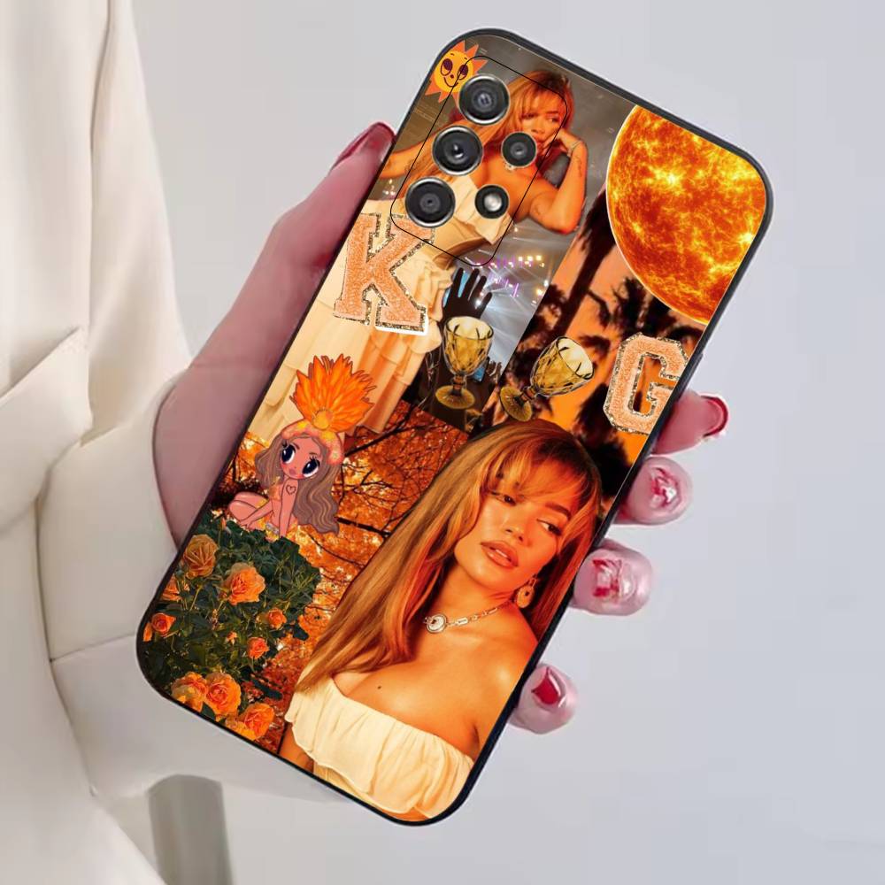 K-Karol G Dibujos Animados Phone Case For Samsung S25,S24,S21,S22,S23,S30,Ultra,S20,Plus,Fe,Soft Silicone Black Cover