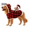 Vtipný oblek Santa Clause pro mazlíčka, kostým jezdce pro psa, vánoční oblečení s nastavitelným zapínáním, cosplay pro mazlíčky, sváteční oblečení pro štěňata, malé i velké psy