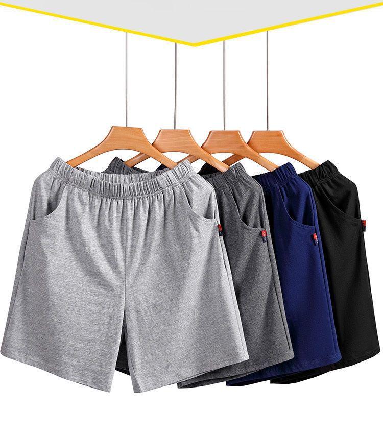 Men's Combed Cotton Casual Loose Five-Point Sleepwear Shorts - Summer Plus Size