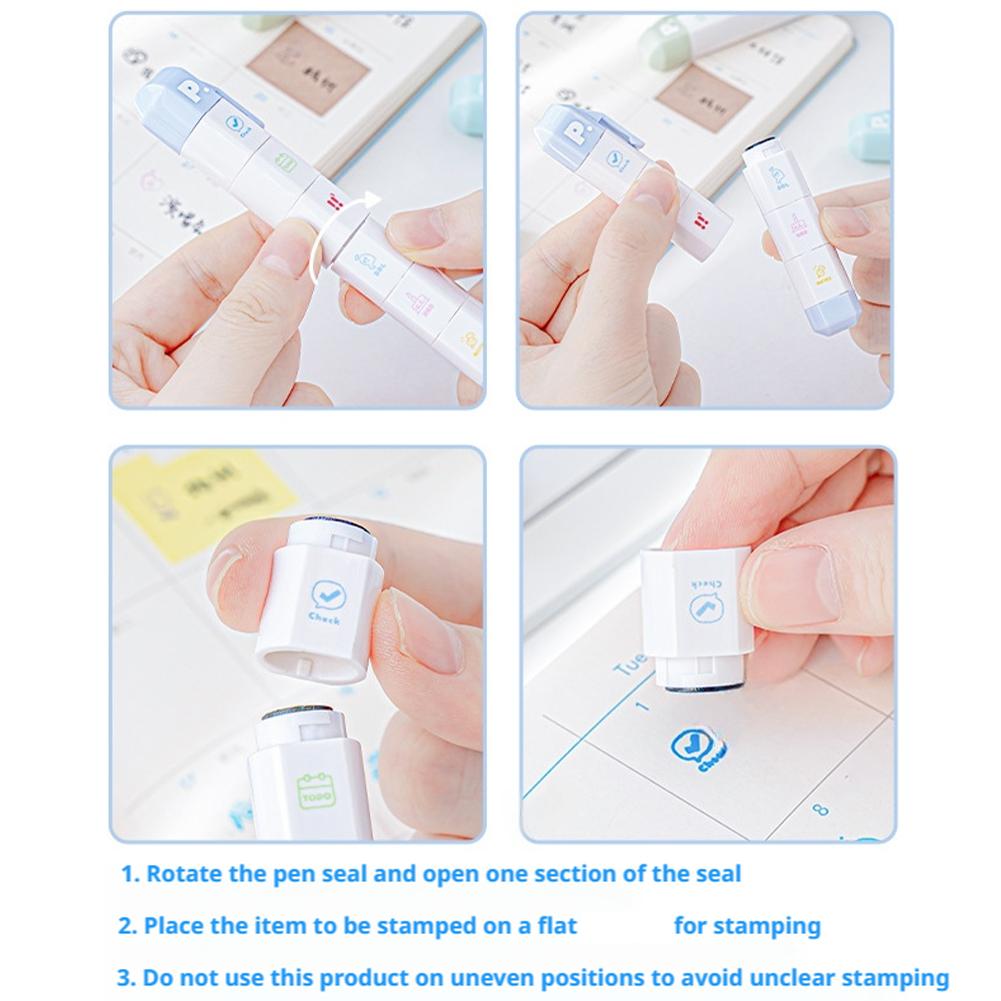Detachable Multi Part Stamp Pen Style Creative Design For Journaling DIY Craft Personalized Letter Pattern Stamp Clear Imprint