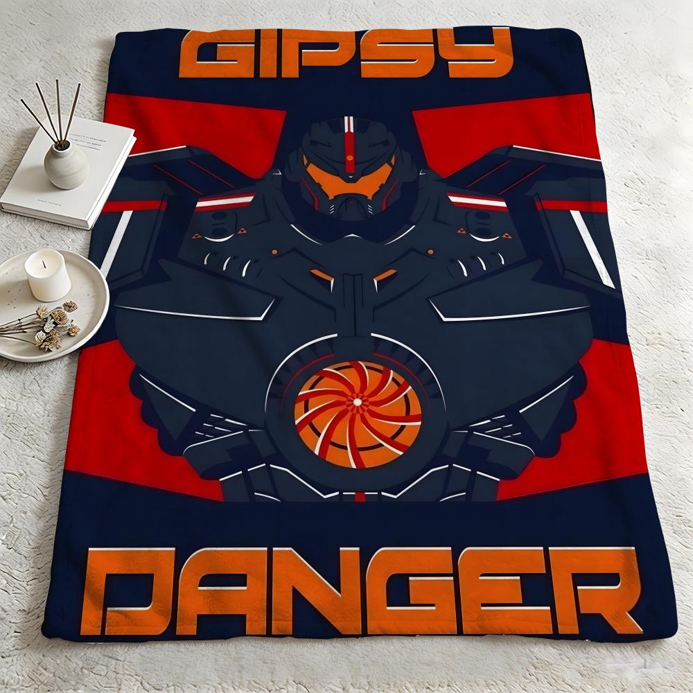 movie PPacific Rimm Throw Warm Soft Flannel Blanket Multiuse for Sofa Bed Camping Travel Nap