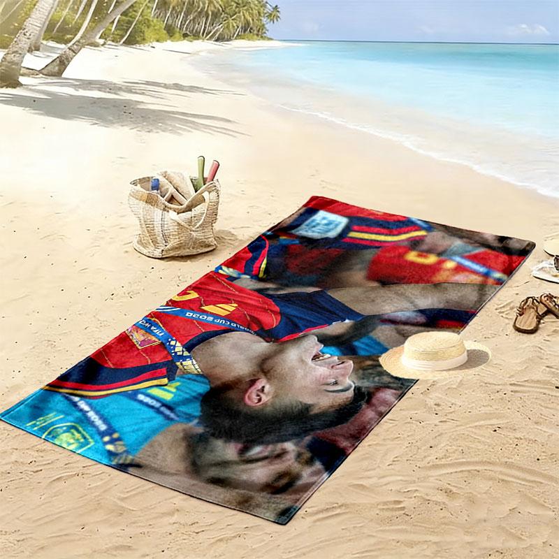 Pedri Print Beach Towel, Large Soft Quick Dry Towel for Beach Camping Swimming