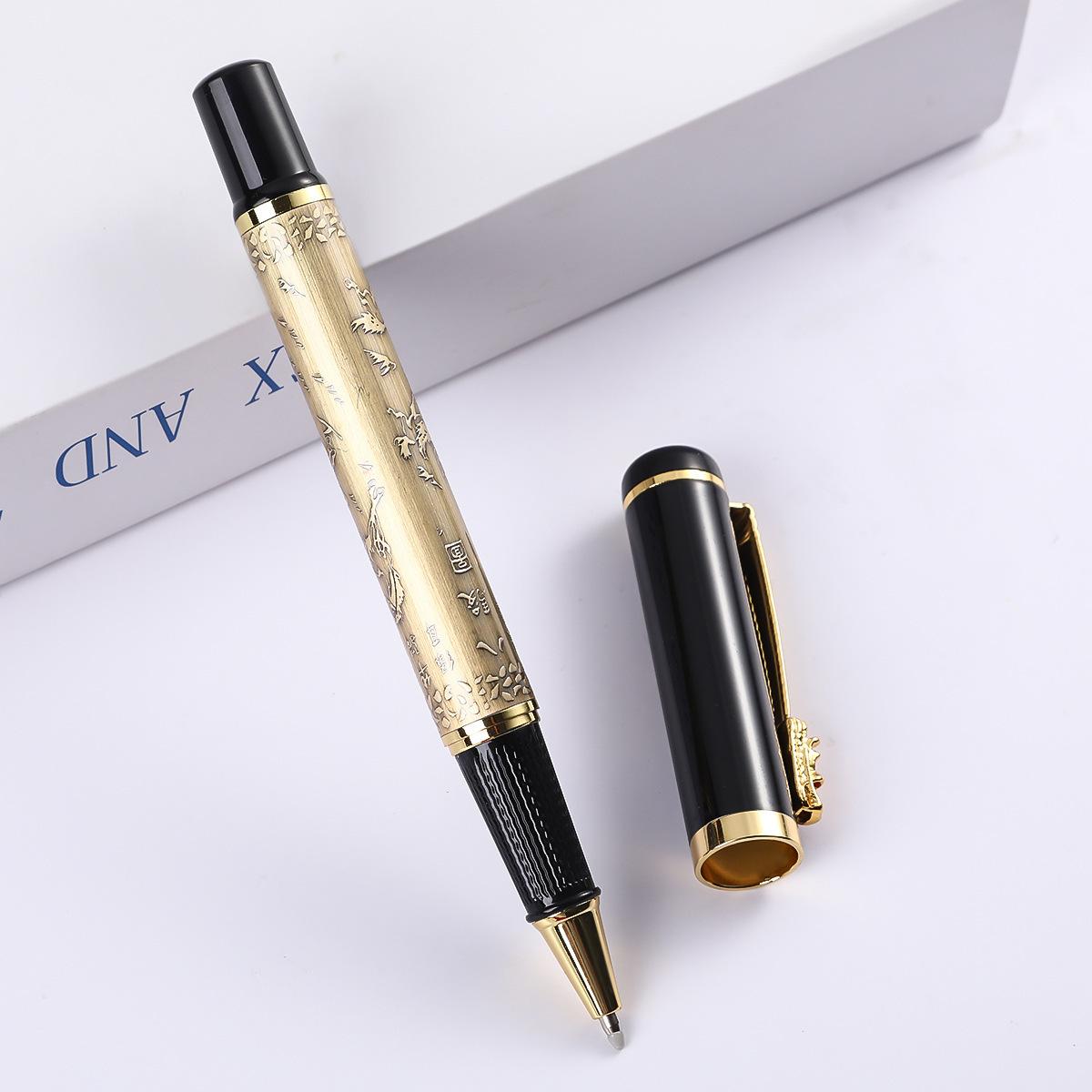 

Бронзова ручка Bajuntu Dragon Head Signature Pen Китайський стиль комерційної реклами Подарункова ручка Orb
