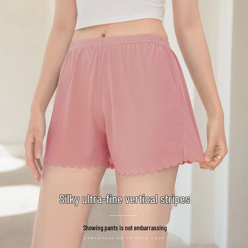 Ice Silk Women's Safety Shorts - High Elastic, Seamless, Breathable, Anti-Exposure Leggings for Summer