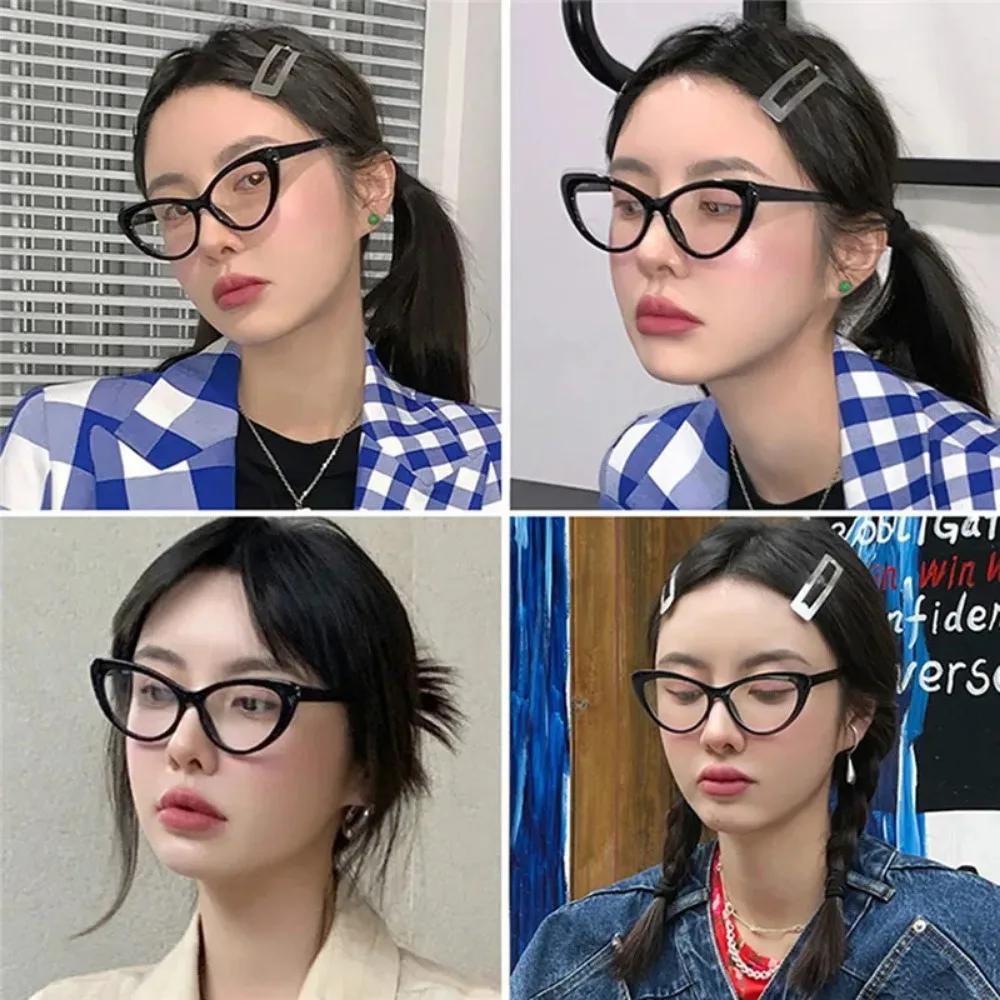 New Vintage Cat Eye Anti-Blue Light Glasses Classic Retro Triangle Frame Women Computer Gaming Eyeglasses Plain Glass Spectacles