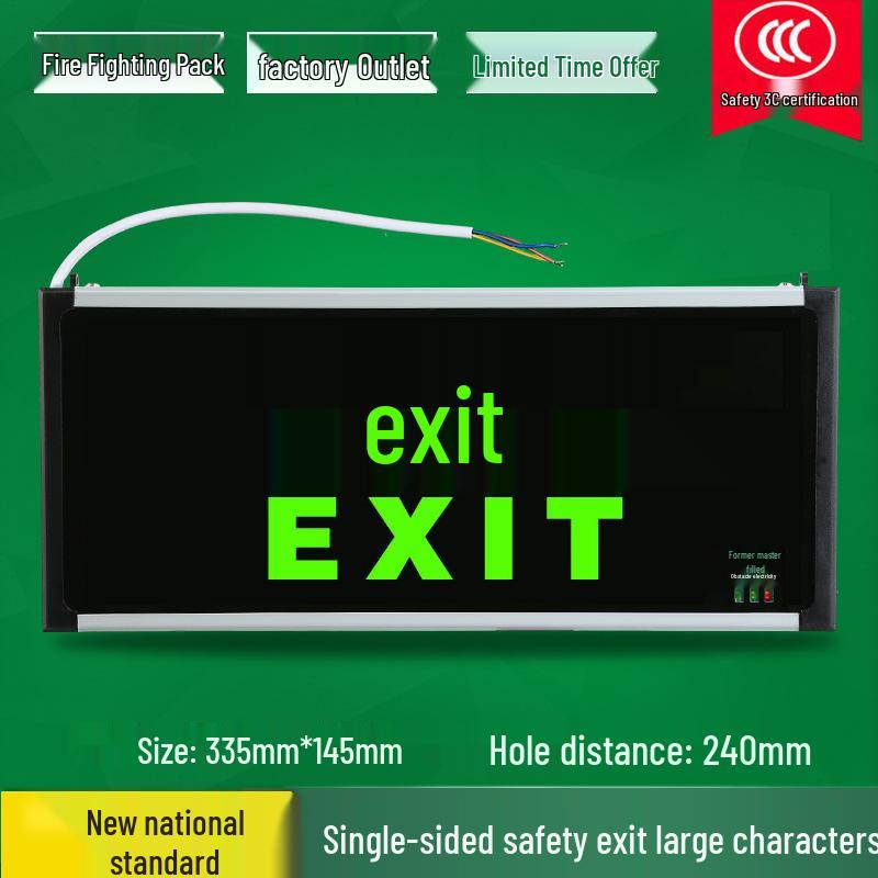 LED Fire Emergency Exit Sign with Plug-In for Evacuation Routes