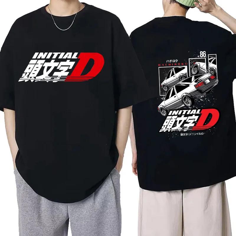 Japanese Anime Graphic Tee Shirt Cartoon Redsuns Gothic Tops Initial D EU Size TShirt Men AE86 Funny Harajuku Manga Tshirt Male