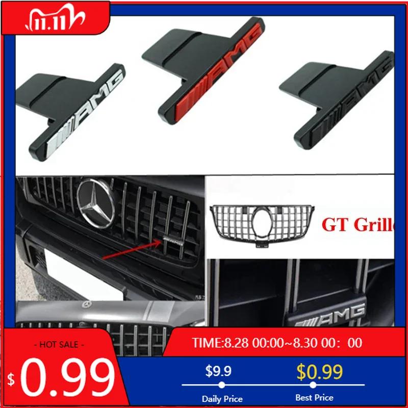 GLC GLB Logo Mercedes Benz 3D ABS Griglia AMG Emblema Distintivo Per Mercedes GLC Classe G W204 W205 W212 W213 Modello GT Adesivo AMG Acce argento