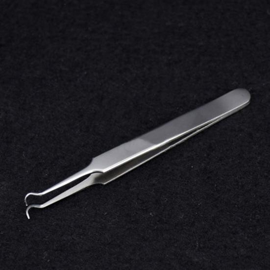 Stainless Steel Clips Tweezer Blackhead Acne Comedone Remover Needle Bend Curved