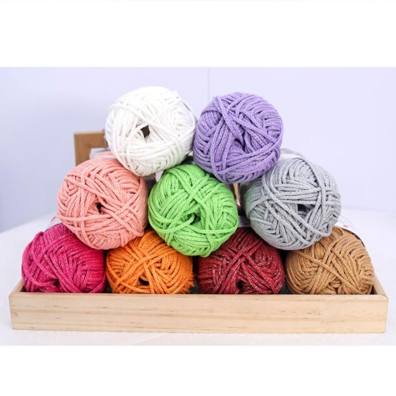Hollow Craft Yarn for Crochet Hat and Handmade Bags, Flexible Knitting Yarn Roll for DIY Handbags and Weaving Project