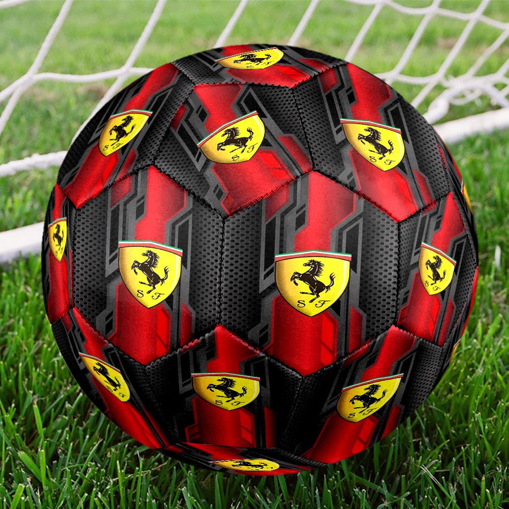 Ferrari Print Size 5 Soccer Ball, Standard Match Football for Sports Game and Team Practice, Ideal Gift for Soccer Fans