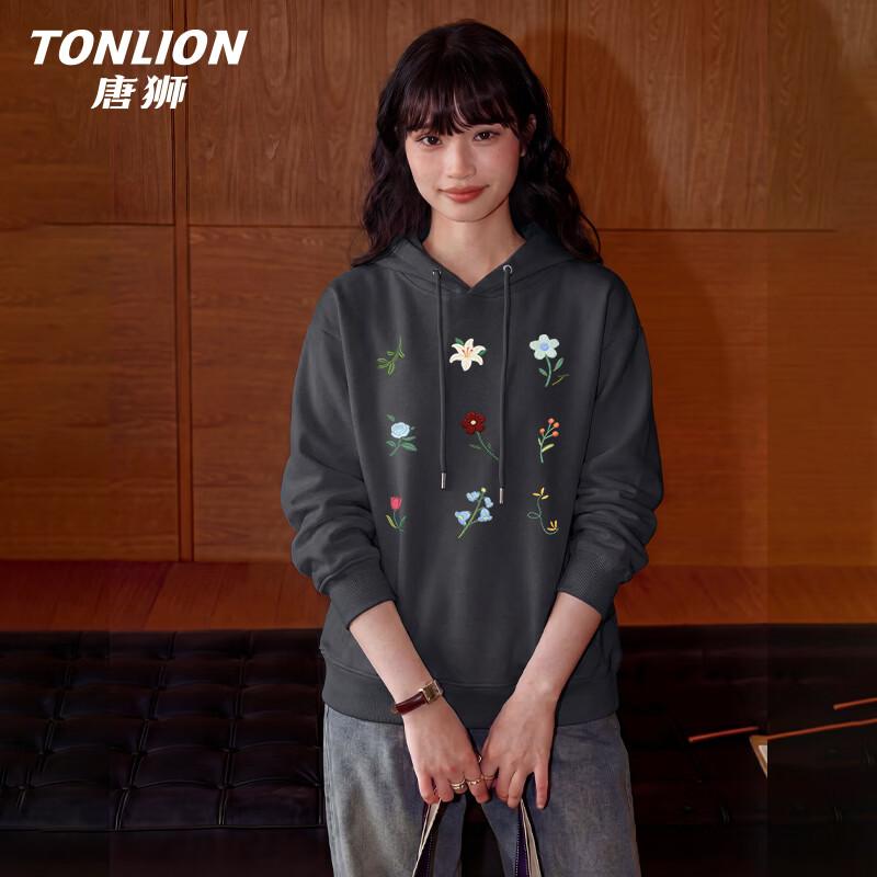 Женская толстовка с капюшоном и цветочным принтом TonLion M