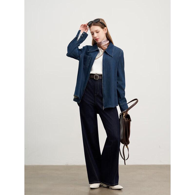 Liedu Plus Size Retro Slimming Narrow-Leg Jeans M