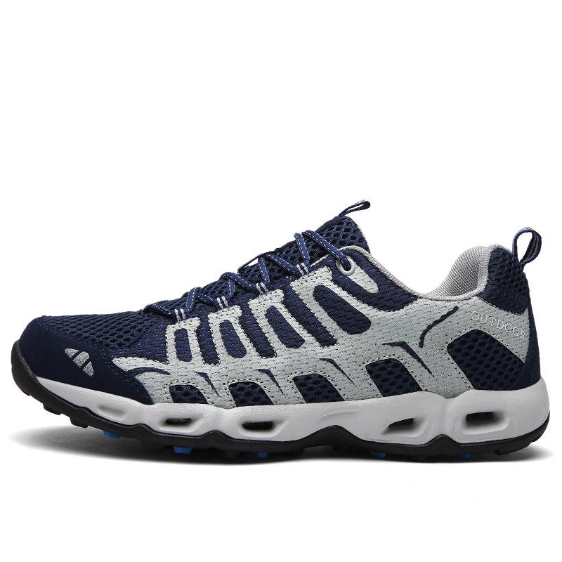 

2017 весна и лето походная обувь сетка обувь для ручьев кожаная походная обувь для улицы альпинистская обувь для улицы спортивная обувь 46 темно-синий