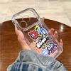 Elegant Cartoon Animal Sticker Phone Case for iPhone 17 Pro and 16 Pro