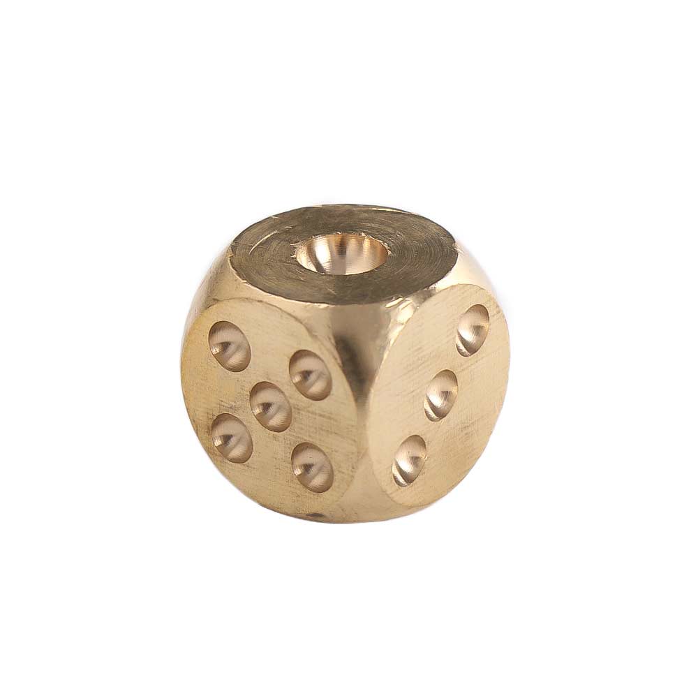 1PCS 13mm/15mm Metal Solid Dice Hand Polished Brass Dice Pure Color Playing Game Tool Bar Supplies