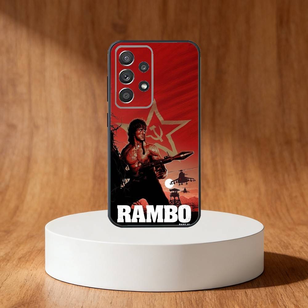 J-John Rambo Cool Phone Case For Samsung S25,S24,S21,S22,S23,S30,Ultra,S20,Plus,Fe,Note,10,9,5G Black Cover