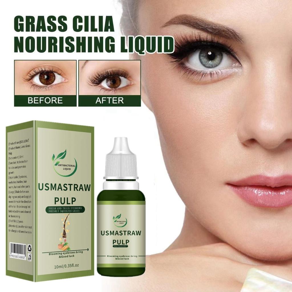 Usma Grass Juice Eyebrow Eyelash Thick Fresh Usman Sideburns Beard Increase Grass Juice 10ML